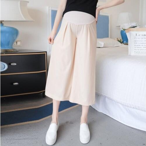 Maternity Clothes Maternity Trousers Elastic Waist Loose Maternity Wide-Leg Trousers for Pregnant Women Maternity Overalls