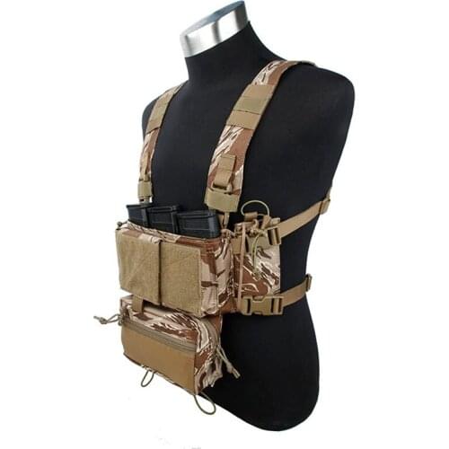 Outdoor New TMC Lightweight SST Multicam Tactical Vest SS Modular Chest Rig Set A Chest Hanging Sand Tigerstripe 500D Cordura