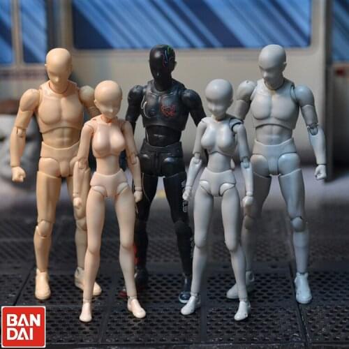 Genuine Bandai SHF Male and Female Body DX Japanese Version Anime Art Sketch Painting Movable Human Model