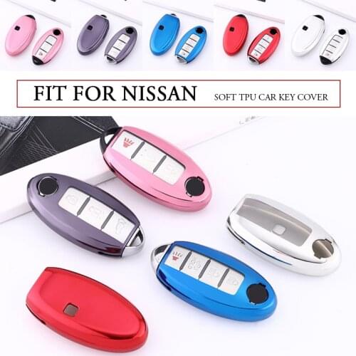 Full Sealed Soft TPU Smart Car Remote Cover Key Bag Shell Protector Fob Case Holder For Nissan Infiniti 2/3/4/5 Button Keyless