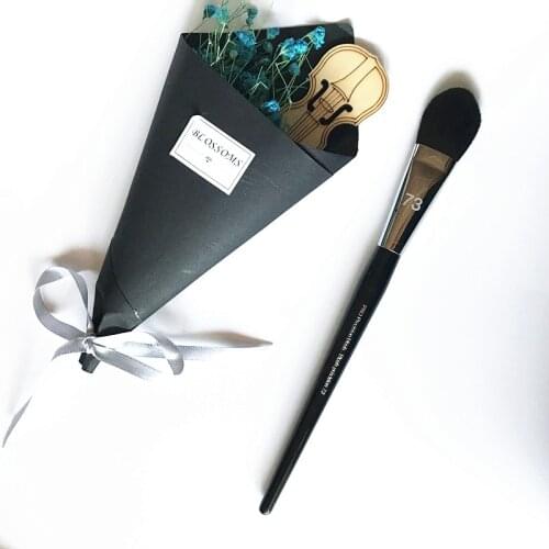 Professional Concealer Makeup Brush Goat Hair #73 Flat Tongue Shape Pro Presicion Blush Brush Foundation Cosmetic Beauty Tool