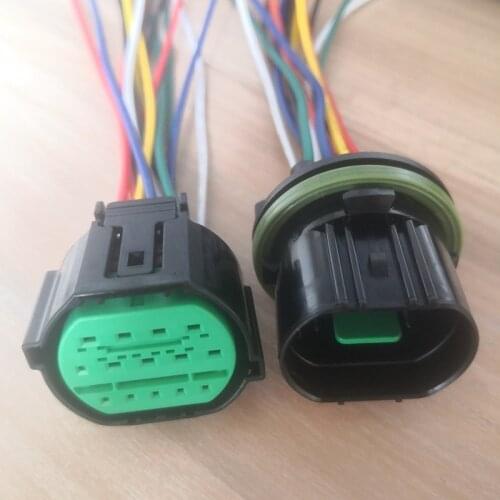 14 Pin/Way Female Male Headlight Plug Socket Car Lamp Light Connector Wire Haress Cable Pigtail For Hyundai IX35 KIA K2 K3 K5