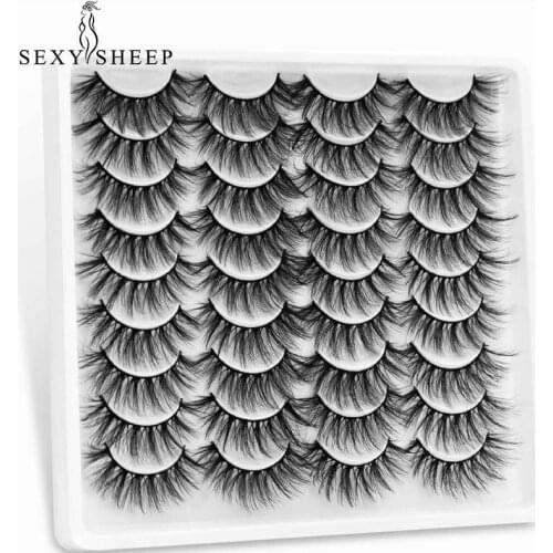 SEXYSHEEP 5/8/18 Pairs False Mink Eyelashes Natural Thick Fake Lashes Handmade Soft Eyelashes Makeup Eyelashes Extension