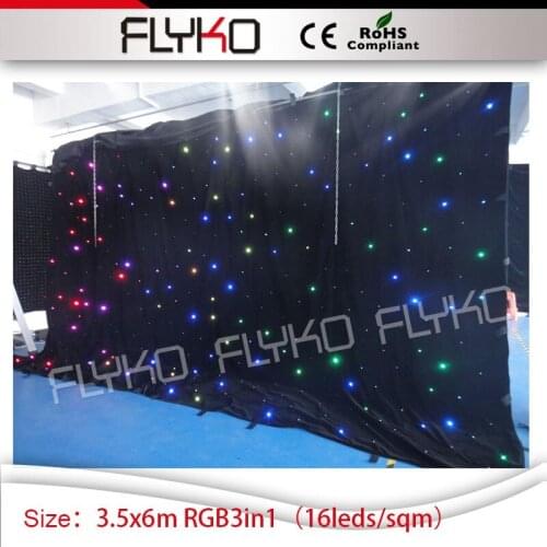 Stage Background LED Backdrops LED Curtain Screen full Color Star Cloth 3.5m*6m led lighting curtain