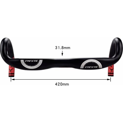 Ultralight Aluminum Alloy Road Bike Handlebar Racing Reduce Resistance bent bar strengthen Drop Bar bicycle parts 31.8mm* 420mm