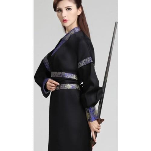 Tang Dynasty Ancient Costumes Hanfu Dress Women Chinese Swordsman Costume Clothing Lady National Black Hanfu Outfit Ethnic Wear