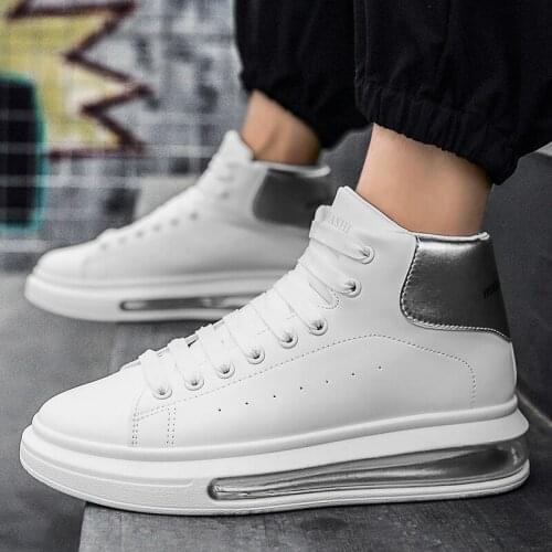 Unisex High Tops Mens Cushion White Chunky Sneakers Autumn Women Thick Bottom Shoes Outdoor Casual Footwear Zapatillas Hombre