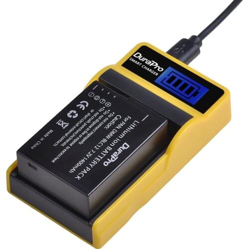 1PC 1400mAh DMW-BLC12 DMW BLC12 BLC12E Battery + LCD USB Charger for Panasonic FZ1000 FZ200 FZ300 G5 G6 G7 GH2 BLC12 Camera