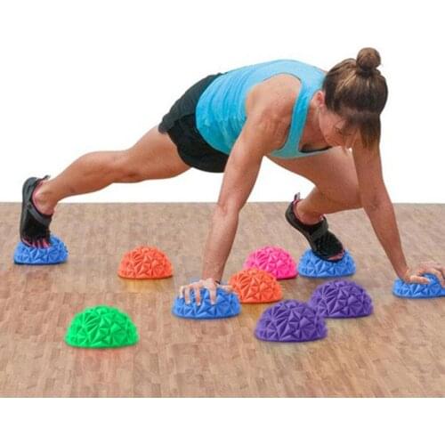 1pcs Body Rolling Foot Walkers for Kids Adult Sense Training Yoga Half Ball Foot Massage Balance Exercise Spiky Ball Deep Tissue