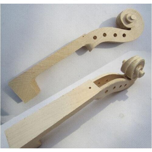 1pcs hand carved Student Maple White Violin Neck 4/4 size Violin Parts