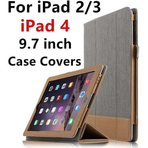 Case For Apple iPad 4 iPad3 iPad2 Protective Smart cover Protector Leather PU Tablet For iPad4 iPad 3 2 Sleeve Covers 9.7 inch