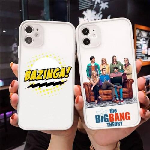 The Big Bang tv show cartoon Phone Case For iPhone 12 11 Mini Pro XR XS Max 7 8 Plus X Matte transparent White Cover