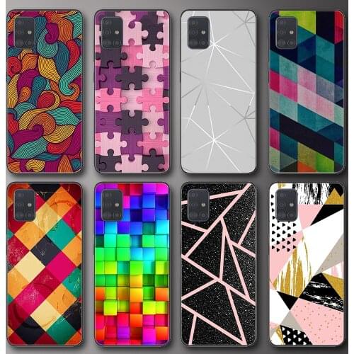 Color Lattice For Samsung Galaxy S21 A51 S20 S10 S9 S8 Plus Ultra S10e A50 A71 A70 A20 A40 A30 NOTE 20 10 9 8 Plus Soft TPU Case