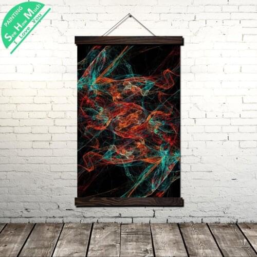 Display Digital Art Wall Art Canvas Prints Painting Frame Scroll Painting Hanging Poster Vintage Wall Pictures for Living Room