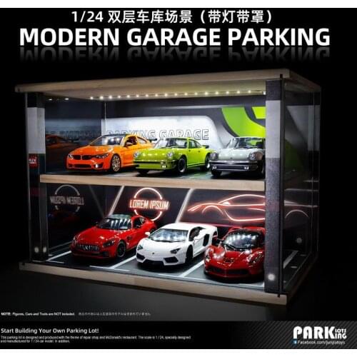 Double-layer Simulation 1:24 Parking Lot Model Scene Toy Car Display Rack Collection Gift Adult Children Holiday Maintenance