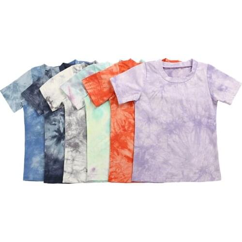 Kaiya Angel Tie Dye 2020 Boys Girls T shirts Fashion New Summer Boy Short Sleeve T-shirt Tshirt Tops Clothes For Boy Outfit