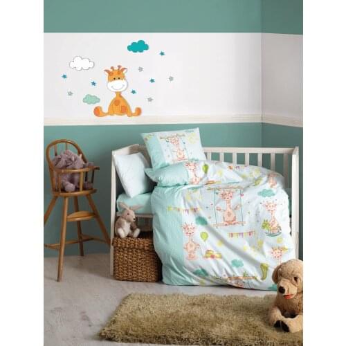 Cotton Box Turkey Single Baby Duvet Cover Set, Bed Sheet, Pillowcase, Baby Room, Baby Gift, Bed Cover, Girl Boy, 100% Cotton