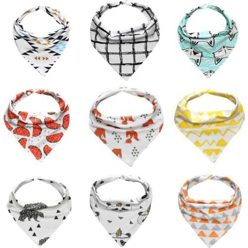 Cotton Pet Bib Scarf Reversible Puppy Dog Bandana Head Scarf Washable Kitten Doggie NewbornTriangular Bandage Pet Accessories