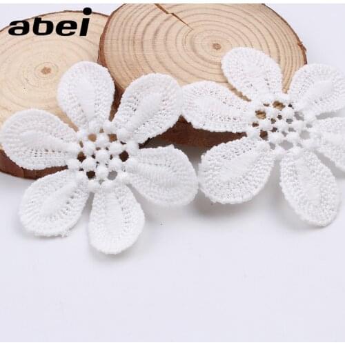 20pcs/lot 58mm Round Flower Lace Applique Mesh Trims for Clothing DIY Garments Accessories Guipure Lace Fabric
