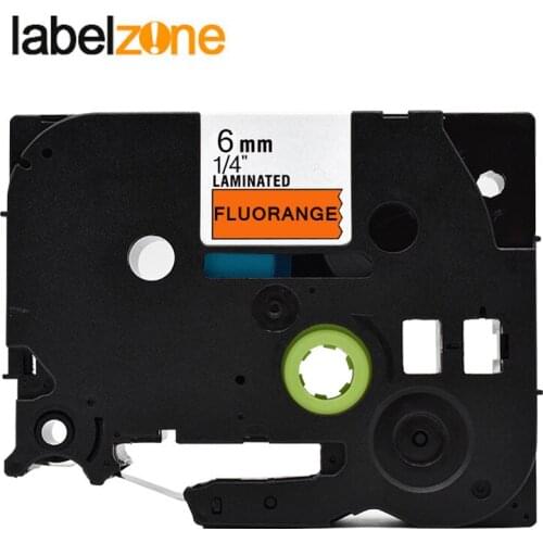 6mm Black on Fluorange tzeB11 Compatible Brother p-touch printers tze-B11 tzB11 tz-B11 tz tze B11 label tape ribbon for ptouch