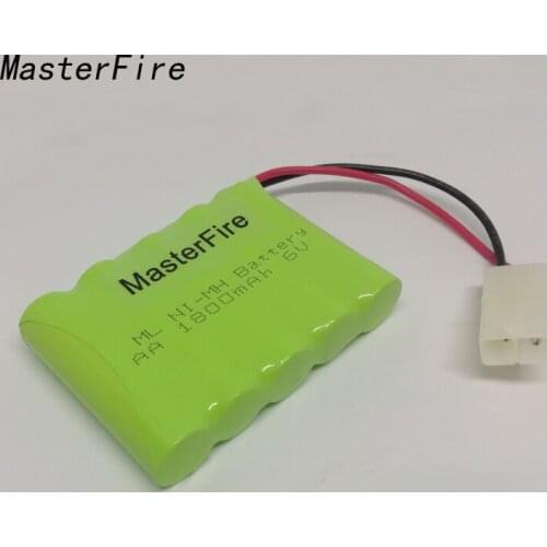 MasterFire 4PACK/LOT New Original AA 6V 1800mAh Ni-MH Battery Rechargeable NiMH Batteries Pack With Plugs