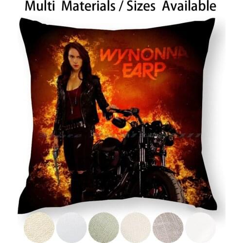 Wynonna Earp On Fire Pillow Case Throw Pillow Cover Cotton Linen Flax Wynonna Earp Motorcycle Photoshop Edit Creative Trending