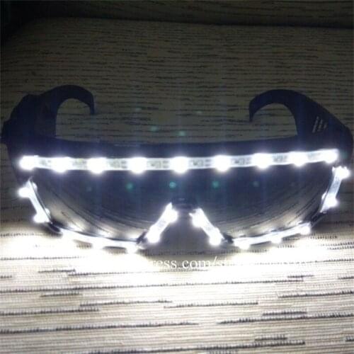 New Product Led Glasses Luminous White Lighting Halloween Glasses For Parties Event Party Supplies Free Shipping
