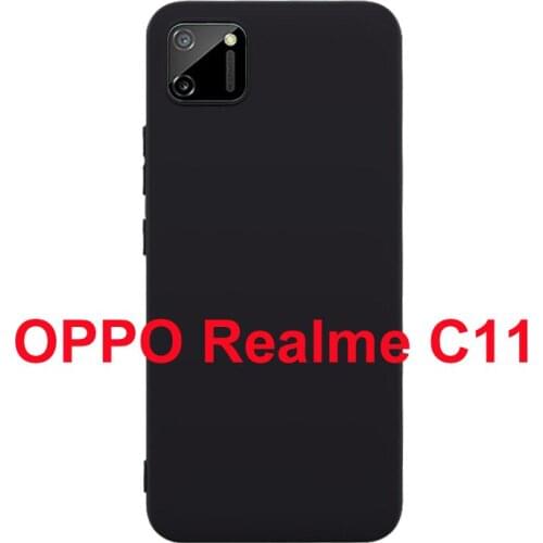 OPPO Realme C11 RMX2185 Case Silicon Cover Soft TPU Matte Black Phone Protector Shell For OPPO Realme C11 Capa Coque 6.5" Cover