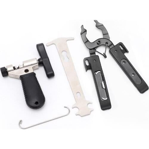 Bicycle Magic Clasp Pliers Chain Breaker Splitter Measuring Ruler Bike Chain Caliper Chain Cutter Bike Hand Repair Removal Tool