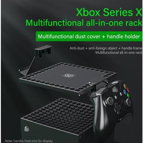 Aolion Game Console Dust Cover For Xbox Series X Cooling Dust-Proof Ant-Object Plastic Grid With Headset Handle Hooks Accessory