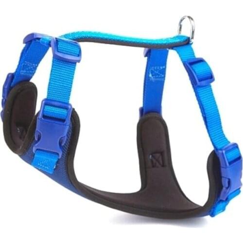 Adjustable Soft New Cool Handmade Non Woven Dog Harness L-2x55-65cm -Royal Blue for Large Chest Strap Pets Accessories Walking