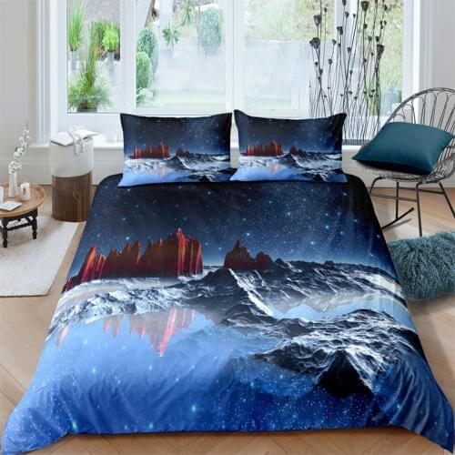 Luxury 3D City and Mountain Print Home Living Comfortable Duvet Cover Pillowcase Kid Bedding Set Queen and King EU/US/AU/UK Size