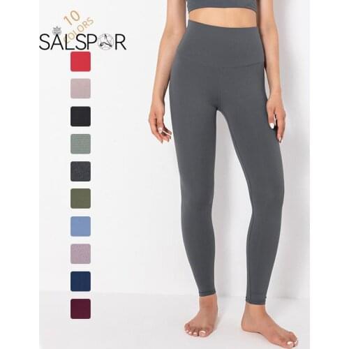 SALSPOR High Waist Leggings Seamless Slim Sexy Women Leggings Gym Fitness Exercise Push Up Sportswear High Stretch Sports Pants