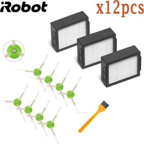 3*Hepa Filter+8*Side Brush+1*clean tool for iRobot Roomba i7 E5 E6 I Series Robot Vacuum Cleaner Replacement Spare Parts