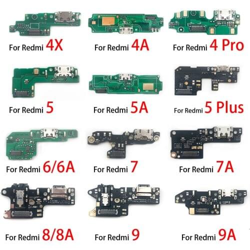 USB Charging Port Micro Dock Connector Board Flex Cable For Xiaomi Redmi 4A 4X 4 5 5A 6 6A 7 7A 8 8A 9 9A 9C 9T Pro K30 4G 5G