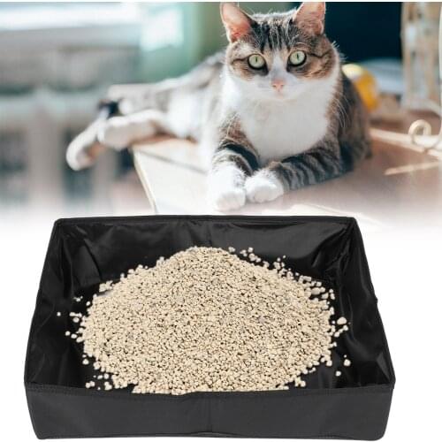 Waterproof Pet Cat Litter Box Portable Travel Toilet Cover Waterproof Outdoor Foldable Cat Litter Box Cat Toilet Training Potty