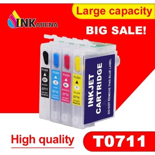 T0711 Refill Cartridge for Epson DX8450 DX9400 DX9400F SX110 SX210 SX410 SX510W SX115 SX215 SX415 SX515 BX310FN S20 SX100 SX105