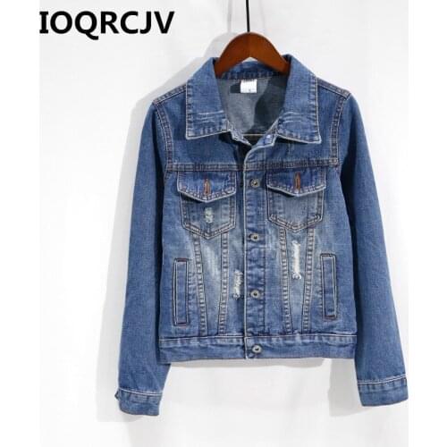 Women Basic Coats Jeans Jacket 219 Autumn Large Size Bomber Denim Jackets Coat Long Sleeve Casual Loose Outerwear 4XL 5XL R454