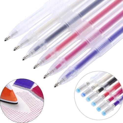 1set Heat Erasable/Water Soluble Pen Fabric Markers Out For Drawing Lines Leather Disappearing Marker Pens Sewing Accessories
