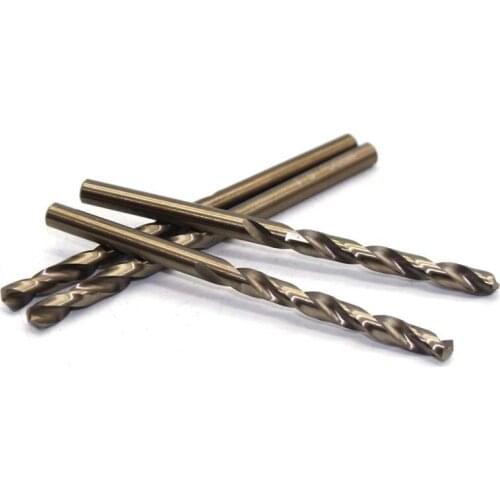 10pcs M35 5.1mm straight shank high speed steel containing cobalt full grinding special stainless steel metal reamer bit