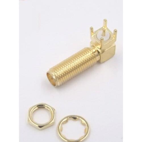 100pcs NEW SMA-KWE Lengthened 23MM Bending Seat Outer Screw Inner Hole Radio Frequency Coaxial Connector Special wholesal
