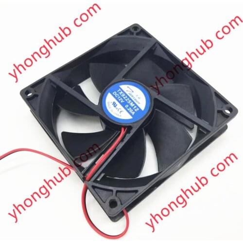 Tianxuan TX9225M12 DC 12V 0.20A 90x90x25mm 2-Wire Server Cooling Fan