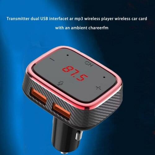 Car mp3 wireless player wireless car card locomotive charger fm transmitter dual USB interface
