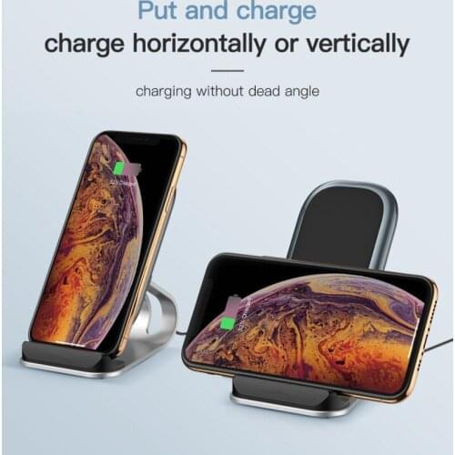 10W Qi Wireless Charger Holder For iPhone 12 Mini 11 Pro MAX Fast Charging Dock Station Phone Charger For Huawei Samsung Xiaomi