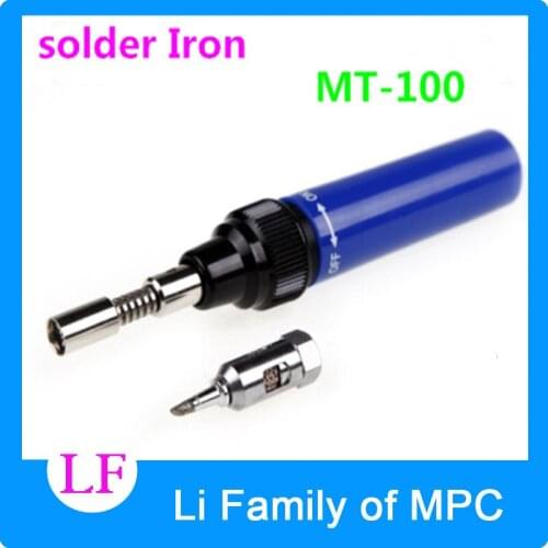 EU Plug MT-100 Adjustable constant temperature Internal heating Cordless 10pcs/lot butane gas soldering iron tips