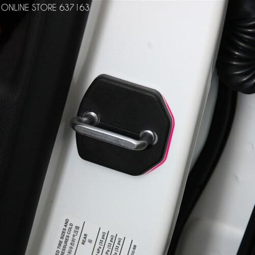 Car Door Lock Covers Accessory For Ford Escape Focus Fiesta Mondeo Fusion Forest Car Lock Protector Sticker Decoration