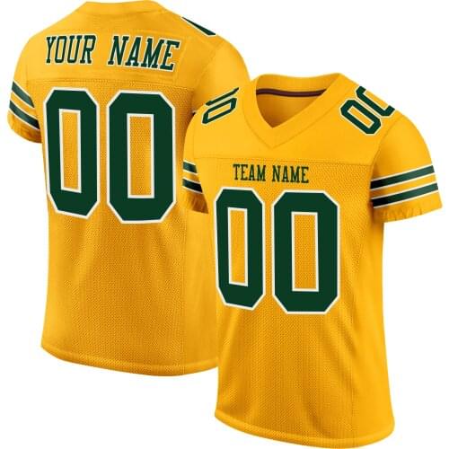 Top Quality Football Jersey Sew Team Name/Number Athletic Ployester Practice Short Sleeve Shirts for Boy/Girl/Kids Birthday Gift