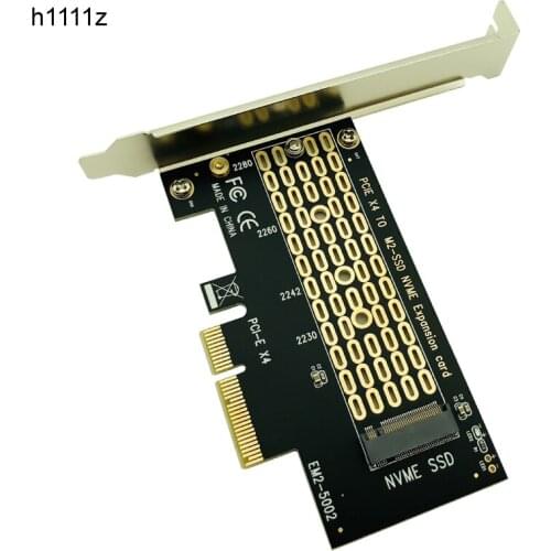 H1111Z Add On Cards PCI Express m.2 Adapter/Riser M.2 SSD PCIE Adapter M.2 2280/SSD NVME PCIE SSD-M.2 PCI-E 4x PCIE 3.0 Adapter