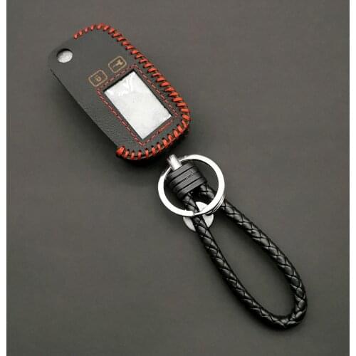 High Quality Leather Key Case for Tomahawk TW9010 TW9020 TW9030 Uncut Blade Fob Cover TW 9010 Folding Car Flip Remote
