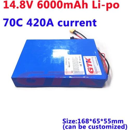 GTK 70C 420A high discharge 88.8Wh 12V 6000mAh lithium li-po battery pack for 6000W 2.0 Car start Emergency starting power